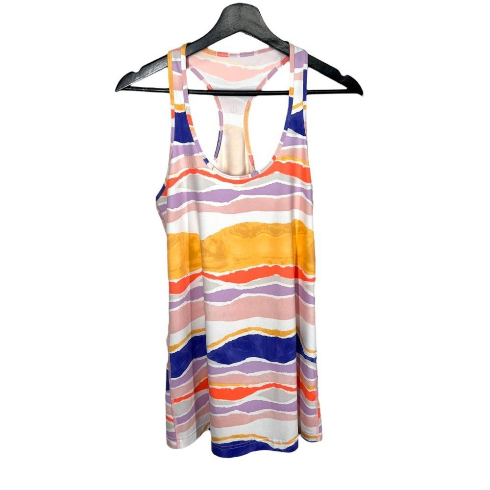 Lululemon Multicolor Painted Lines Sleeveless Racerback Tank Top Medium